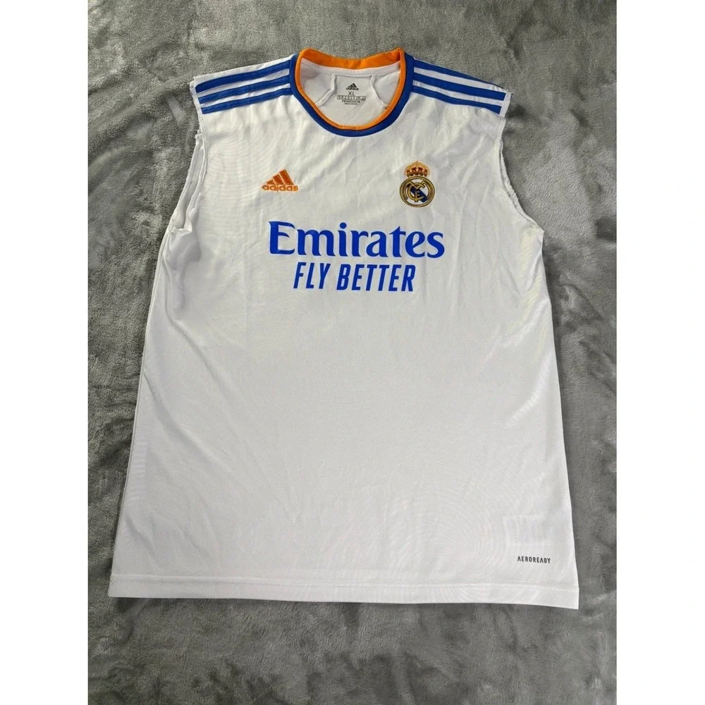 Adidas Soccer Jersey Tank Top Karim Benzema #9 Real Madrid 2021-2022 Home XL